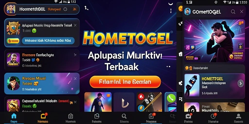 Tampilan gameplay HOMETOGEL yang interaktif dan penuh warna.