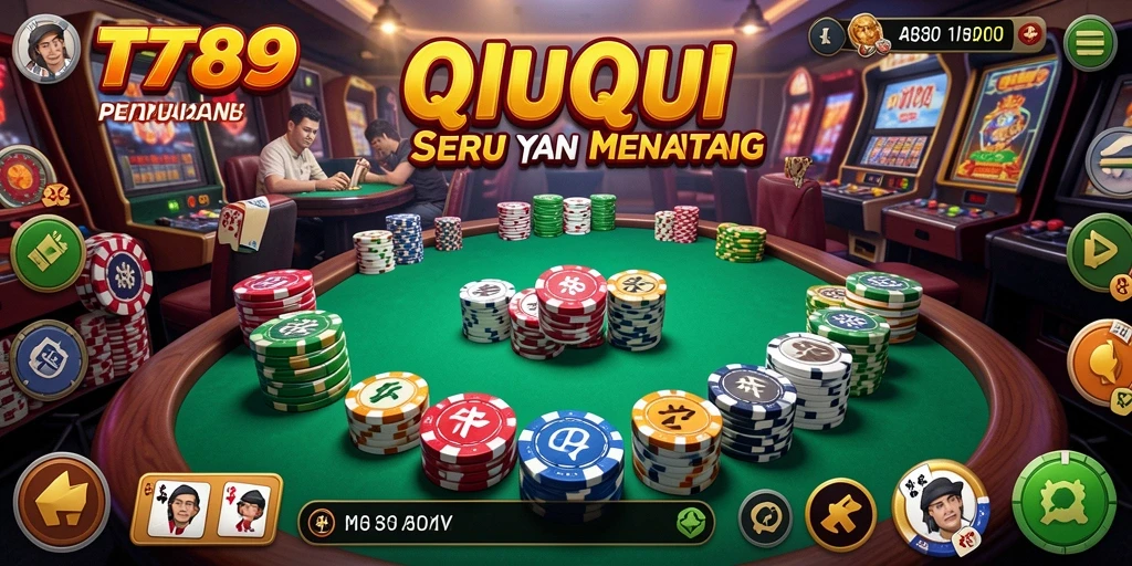 Screenshot TT789 menampilkan aksi seru dalam permainan QiuQiu.