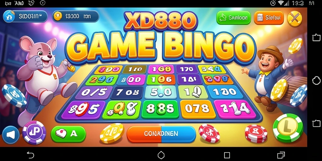 Screenshot dari gameplay <strong>XD880</strong> yang menampilkan suasana seru permainan bingo.